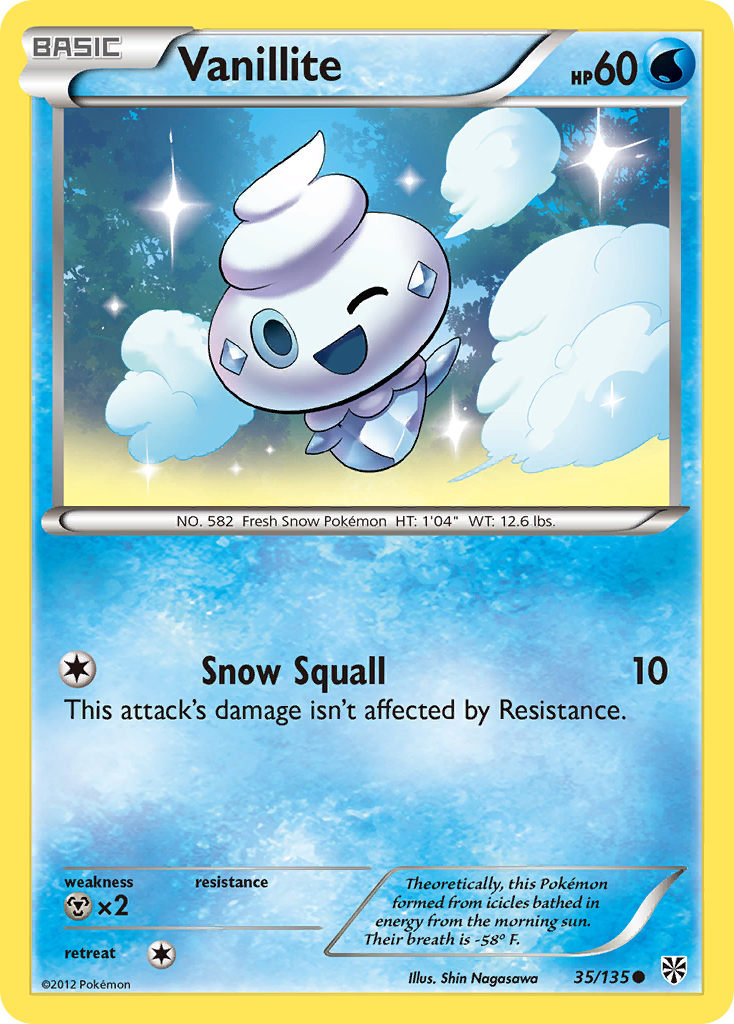 Vanillite (35/135) [Black & White: Plasma Storm] | Exor Games Bridgewater