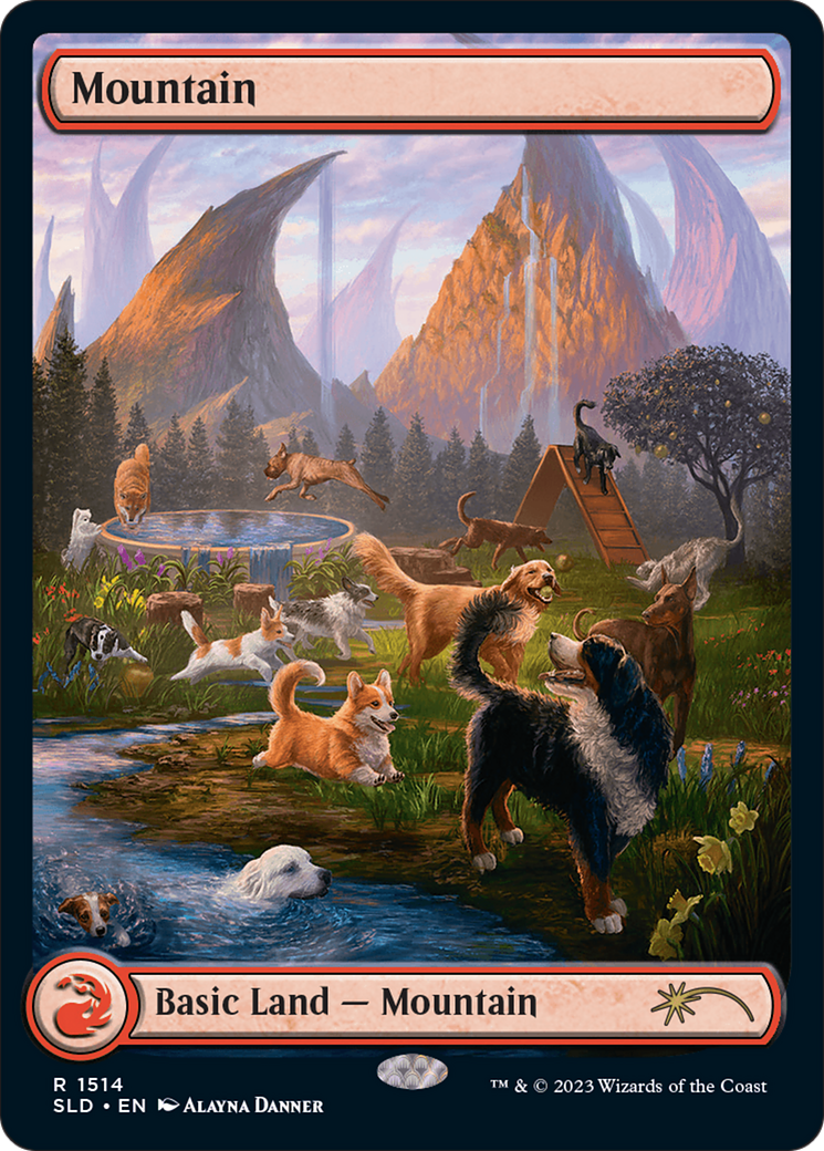 Mountain (1514) [Secret Lair Commander Deck: Raining Cats and Dogs] | Exor Games Bridgewater