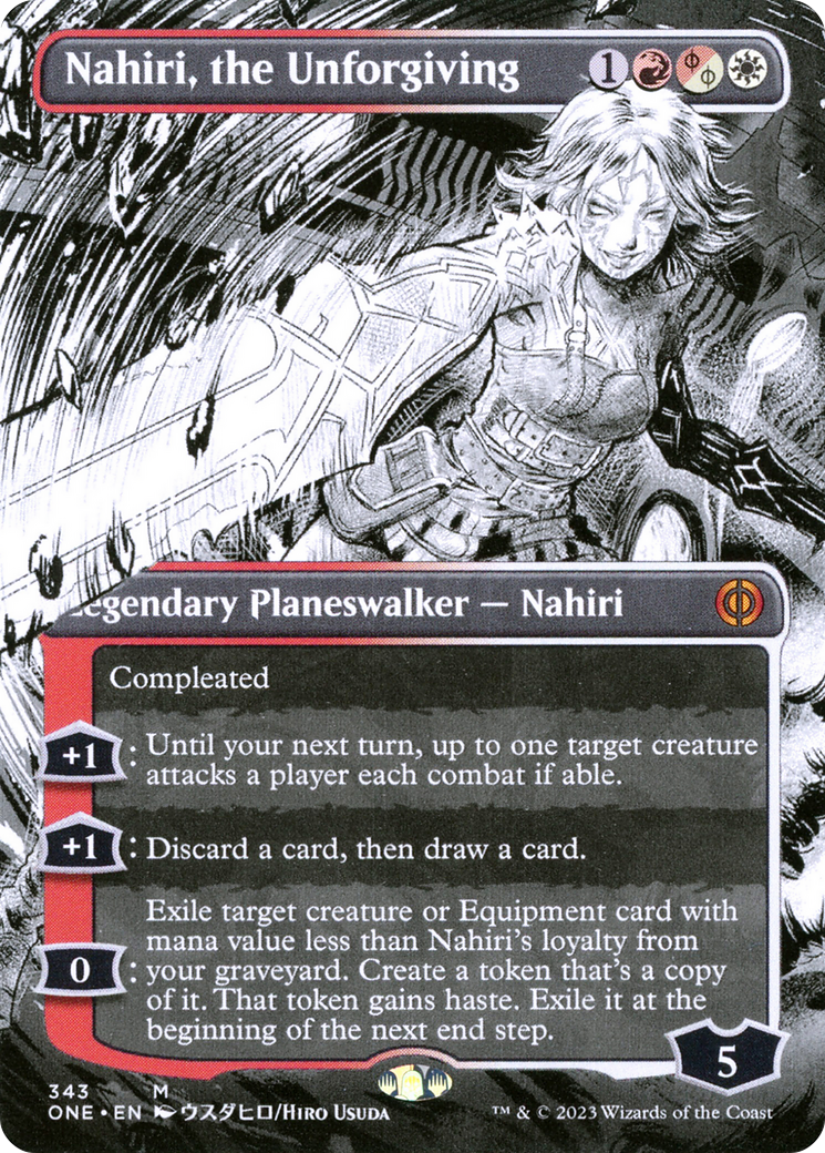 Nahiri, the Unforgiving (Borderless Manga) [Phyrexia: All Will Be One] | Exor Games Bridgewater