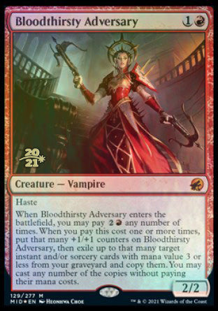 Bloodthirsty Adversary [Innistrad: Midnight Hunt Prerelease Promos] | Exor Games Bridgewater