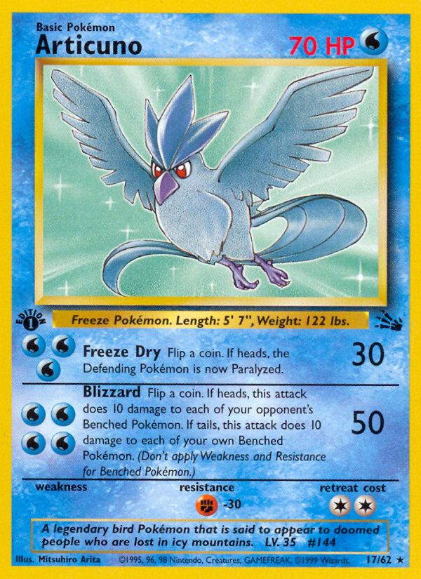 Articuno (17/62) [Fossil 1st Edition] | Exor Games Bridgewater