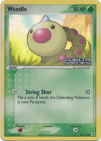 Weedle (87/113) (Stamped) [EX: Delta Species] | Exor Games Bridgewater