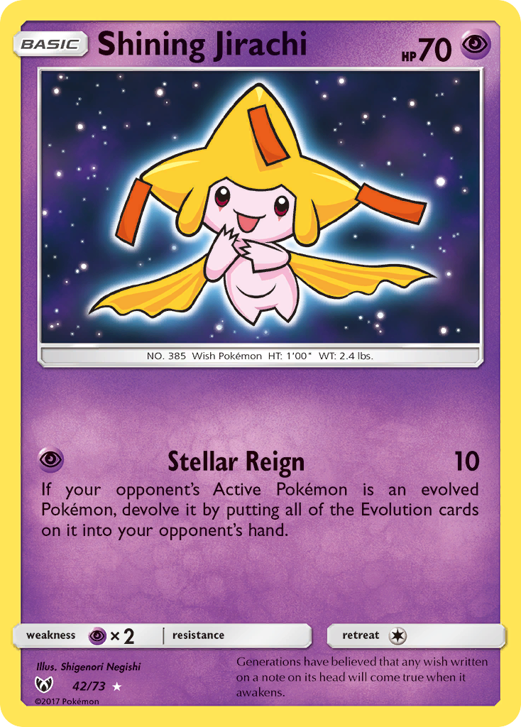 Shining Jirachi (42/73) [Sun & Moon: Shining Legends] | Exor Games Bridgewater