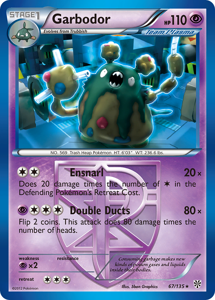 Garbodor (67/135) [Black & White: Plasma Storm] | Exor Games Bridgewater