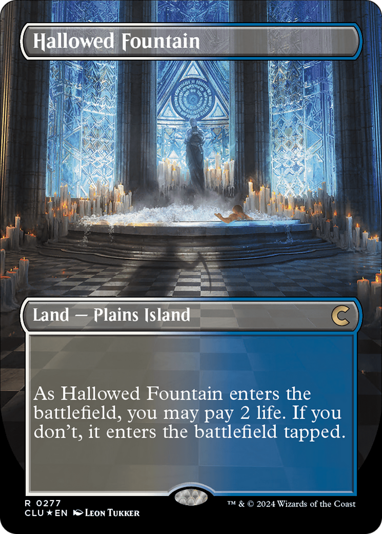 Hallowed Fountain (Borderless) [Ravnica: Clue Edition] | Exor Games Bridgewater