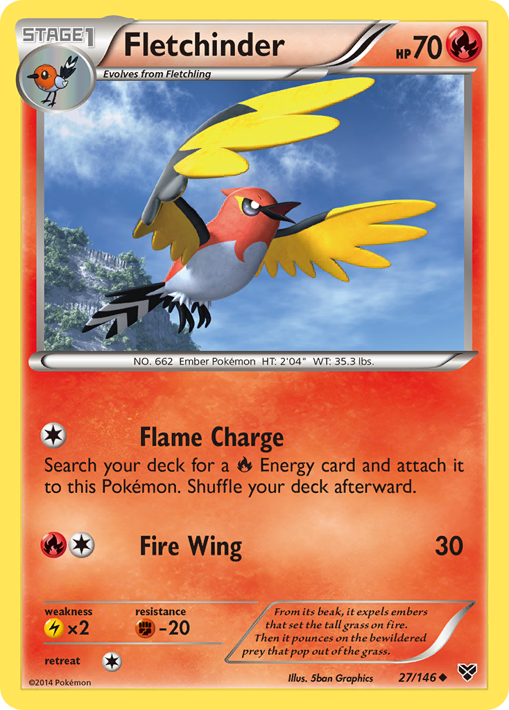 Fletchinder (27/146) [XY: Base Set] | Exor Games Bridgewater