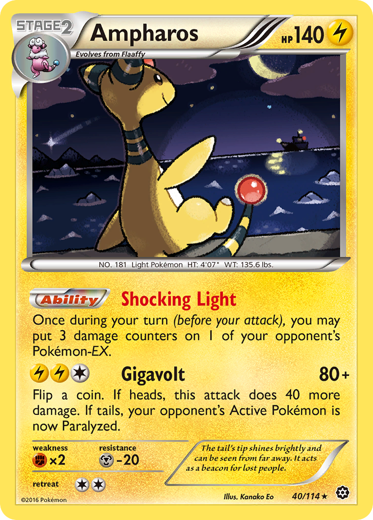 Ampharos (40/114) [XY: Steam Siege] | Exor Games Bridgewater