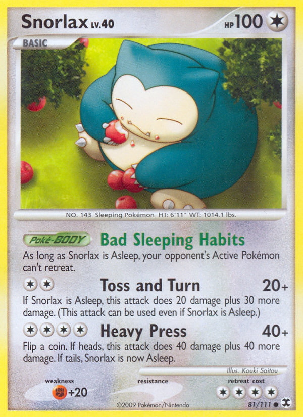 Snorlax (81/111) [Platinum: Rising Rivals] | Exor Games Bridgewater