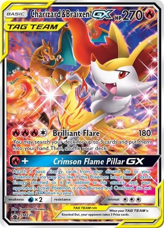 Charizard & Braixen GX (SM230) (Jumbo Card) [Sun & Moon: Black Star Promos] | Exor Games Bridgewater