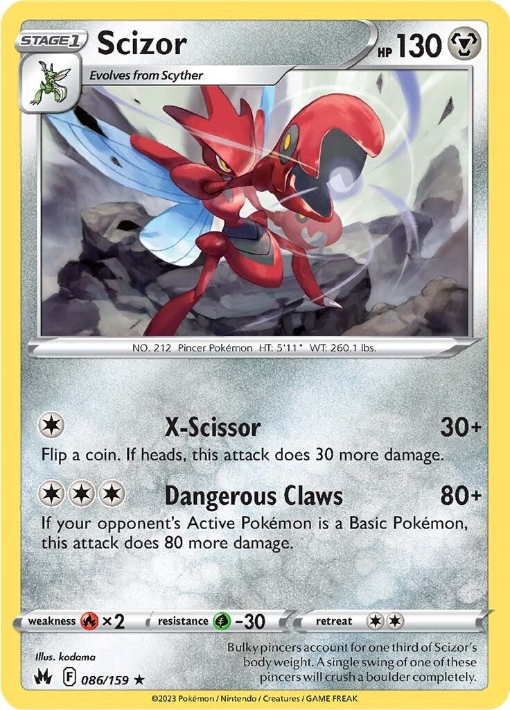 Scizor (086/159) [Sword & Shield: Crown Zenith] | Exor Games Bridgewater