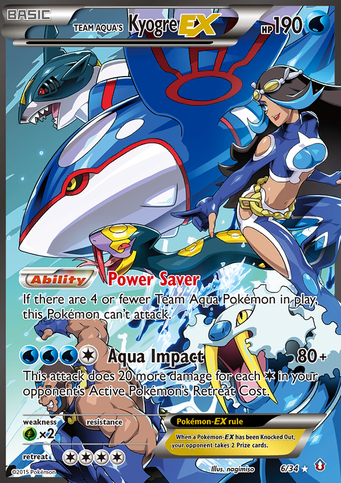 Team Aqua's Kyogre EX (6/34) [XY: Double Crisis] | Exor Games Bridgewater