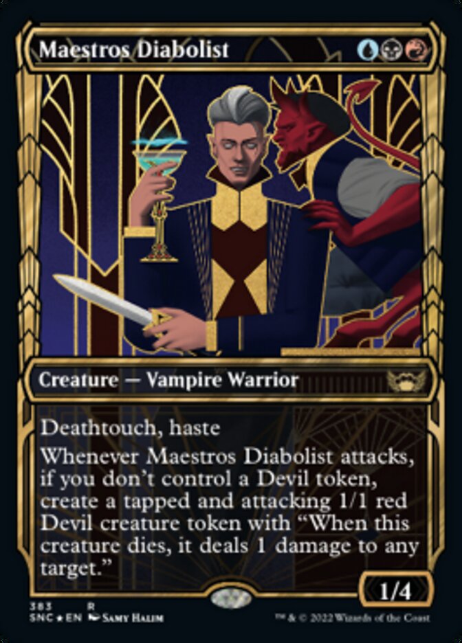 Maestros Diabolist (Showcase Golden Age Gilded Foil) [Streets of New Capenna] | Exor Games Bridgewater