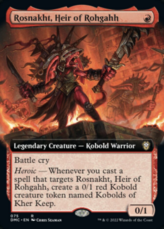 Rosnakht, Heir of Rohgahh (Extended Art) [Dominaria United Commander] | Exor Games Bridgewater