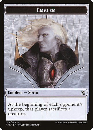 Emblem - Sorin, Solemn Visitor [Khans of Tarkir Tokens] | Exor Games Bridgewater