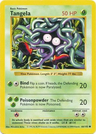 Tangela (66/102) [Base Set Shadowless Unlimited] | Exor Games Bridgewater