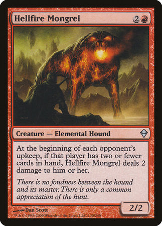 Hellfire Mongrel [Zendikar] | Exor Games Bridgewater