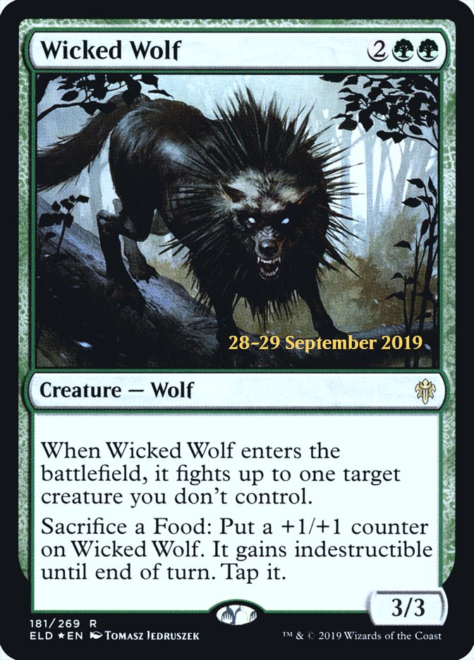 Wicked Wolf  [Throne of Eldraine Prerelease Promos] | Exor Games Bridgewater