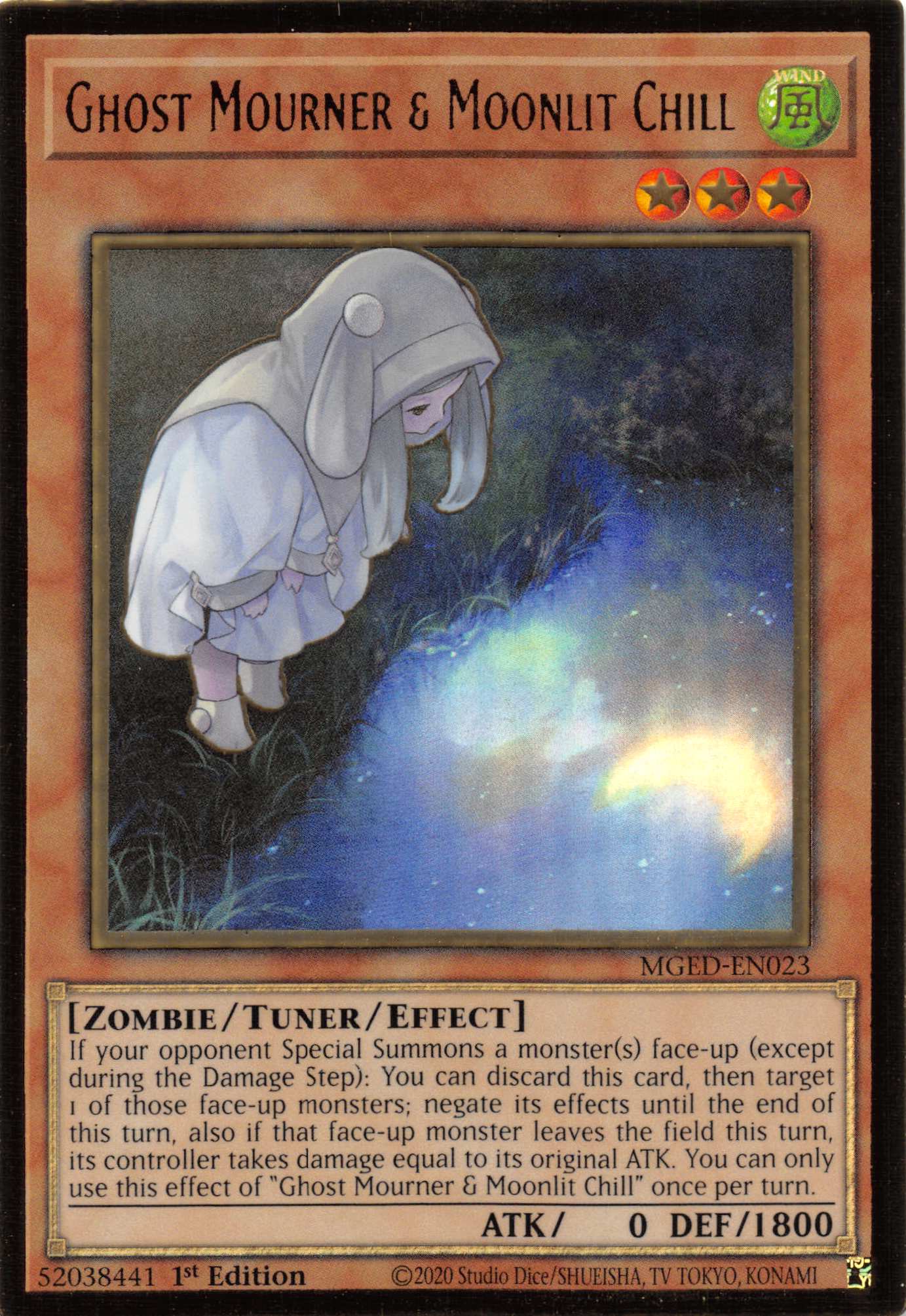 Ghost Mourner & Moonlit Chill (Alternate Art) [MGED-EN023] Gold Rare | Exor Games Bridgewater