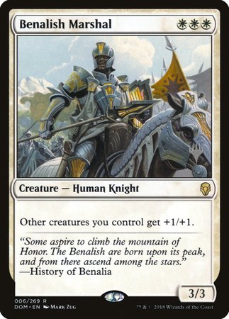 Benalish Marshal [Dominaria Promos] | Exor Games Bridgewater