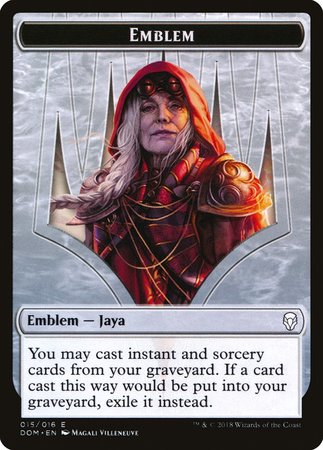 Emblem - Jaya Ballard [Dominaria Tokens] | Exor Games Bridgewater