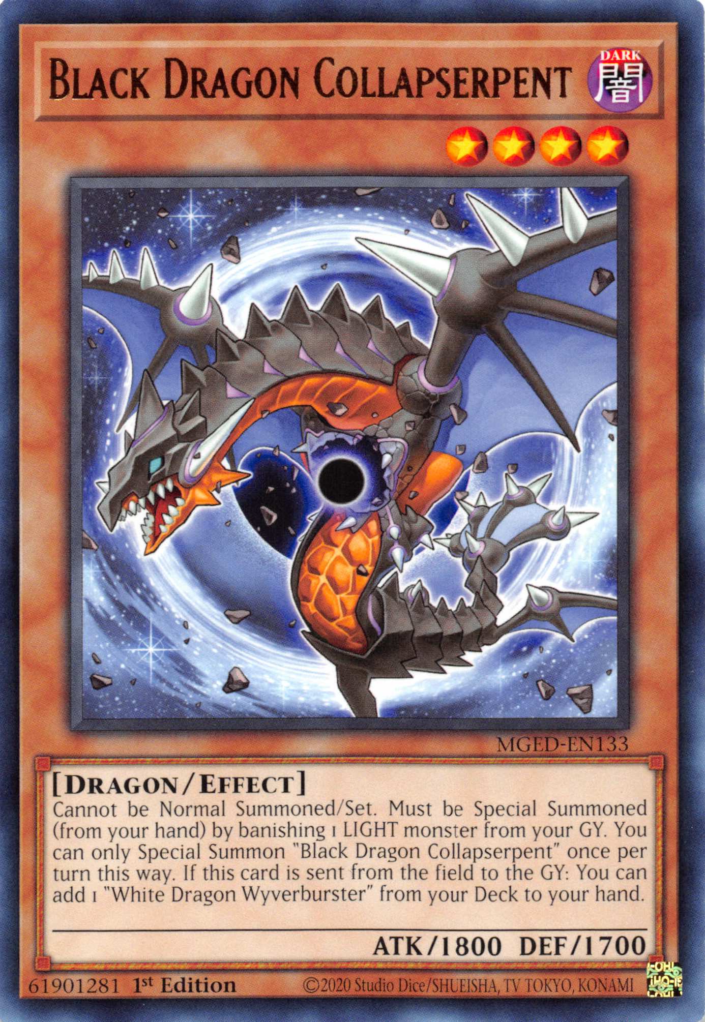 Black Dragon Collapserpent [MGED-EN133] Rare | Exor Games Bridgewater