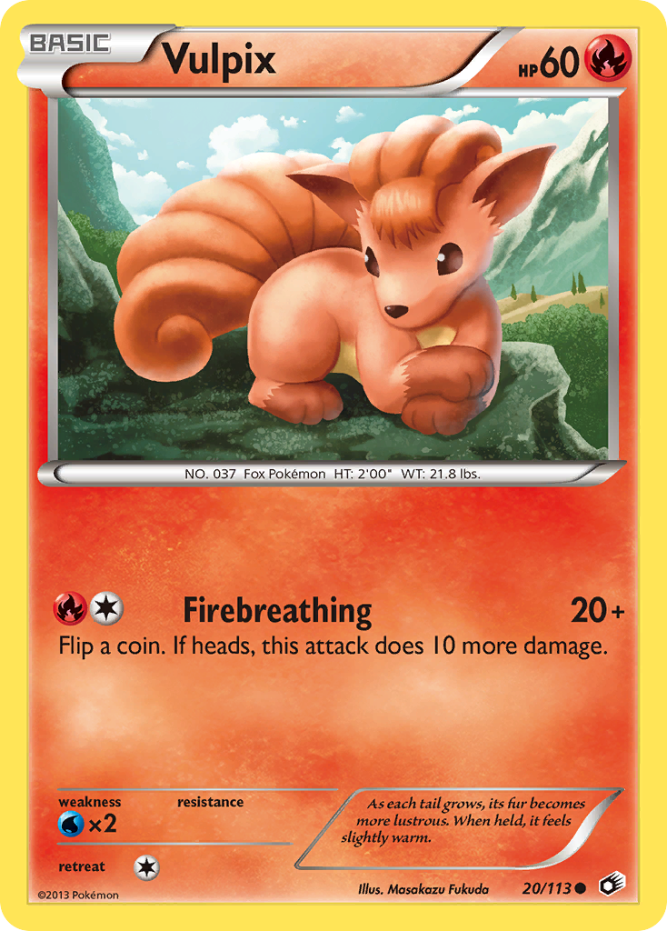 Vulpix (20/113) [Black & White: Legendary Treasures] | Exor Games Bridgewater