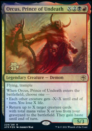 Orcus, Prince of Undeath [Dungeons & Dragons: Adventures in the Forgotten Realms Prerelease Promos] | Exor Games Bridgewater