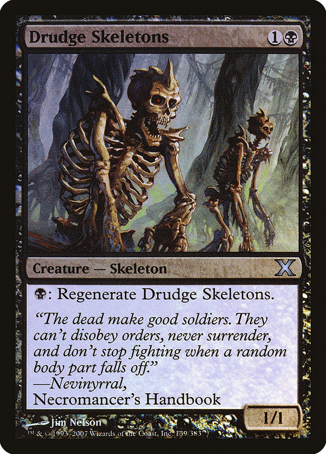 Drudge Skeletons (Premium Foil) [Tenth Edition] | Exor Games Bridgewater