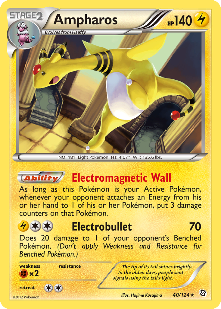 Ampharos (40/124) [Black & White: Dragons Exalted] | Exor Games Bridgewater