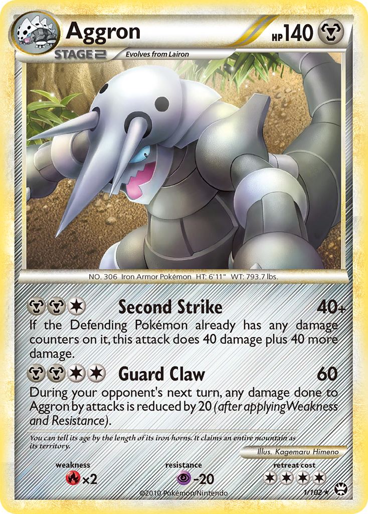 Aggron (1/102) [HeartGold & SoulSilver: Triumphant] | Exor Games Bridgewater