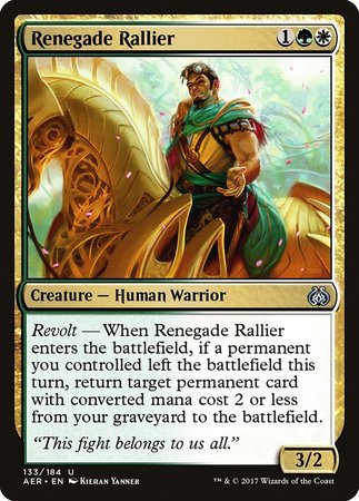 Renegade Rallier [Aether Revolt] | Exor Games Bridgewater