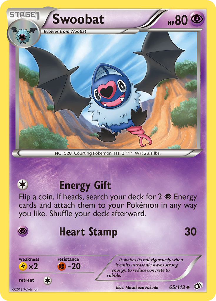 Swoobat (65/113) [Black & White: Legendary Treasures] | Exor Games Bridgewater