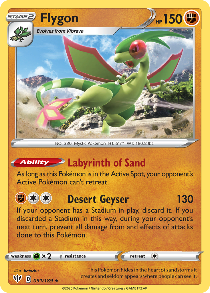 Flygon (091/189) [Sword & Shield: Darkness Ablaze] | Exor Games Bridgewater