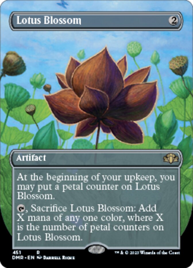 Lotus Blossom (Borderless Alternate Art) [Dominaria Remastered] | Exor Games Bridgewater
