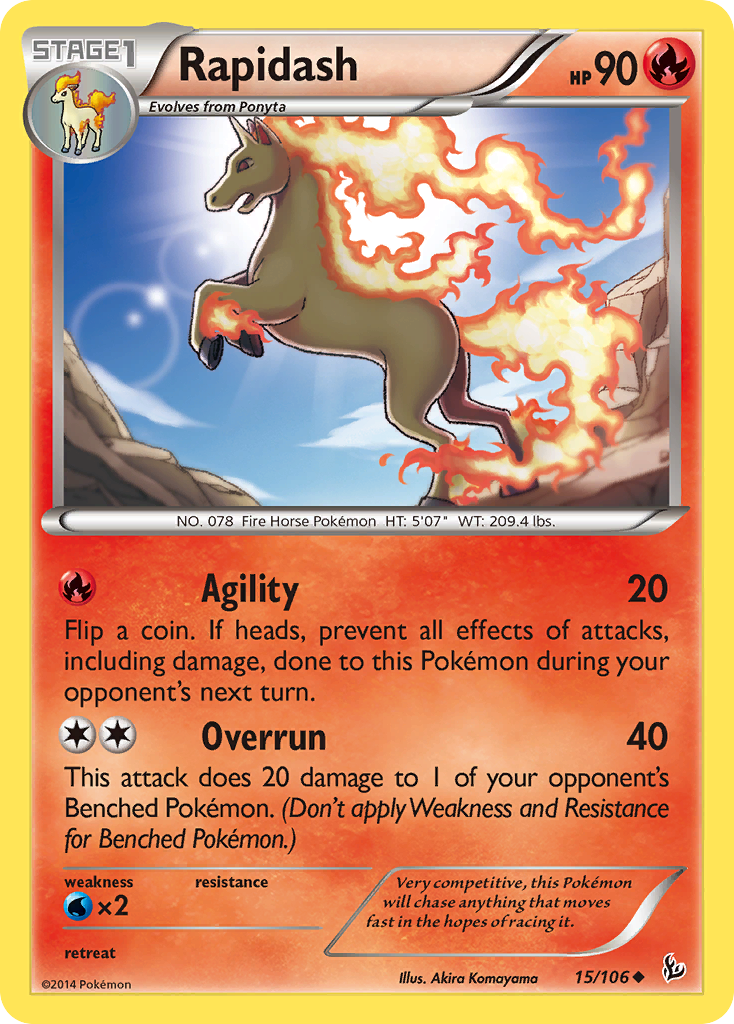 Rapidash (15/106) [XY: Flashfire] | Exor Games Bridgewater