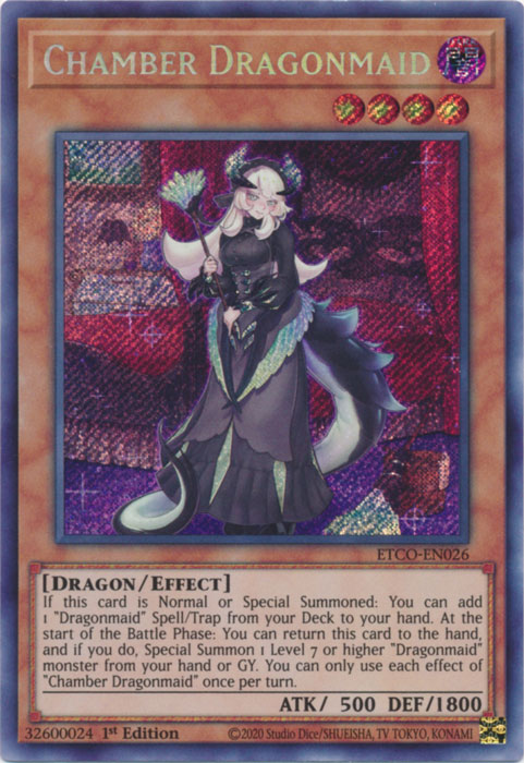 Chamber Dragonmaid [ETCO-EN026] Secret Rare | Exor Games Bridgewater