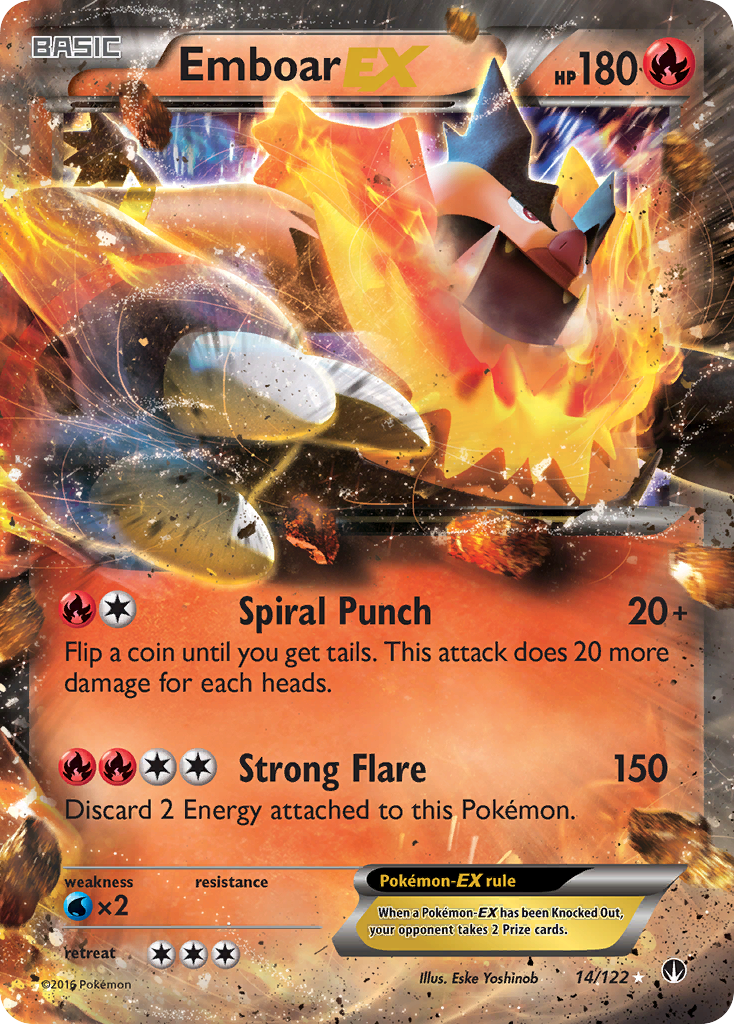 Emboar EX (14/122) [XY: BREAKpoint] | Exor Games Bridgewater