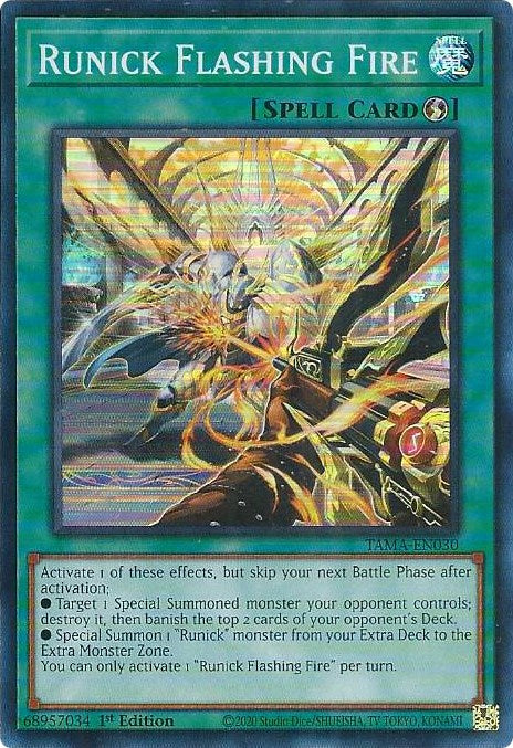 Runick Flashing Fire [TAMA-EN030] Super Rare | Exor Games Bridgewater