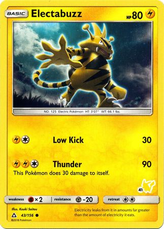 Electabuzz (43/156) (Pikachu Stamp #41) [Battle Academy 2020] | Exor Games Bridgewater