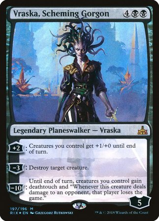 Vraska, Scheming Gorgon [Rivals of Ixalan] | Exor Games Bridgewater