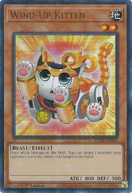 Wind-Up Kitten [MAZE-EN041] Ultra Rare | Exor Games Bridgewater