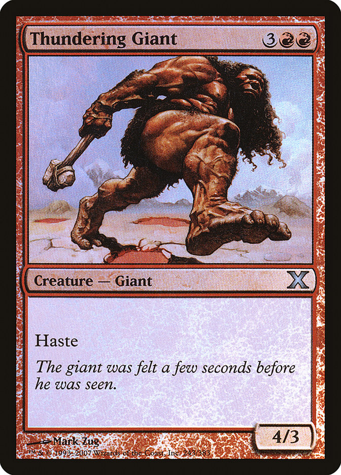 Thundering Giant (Premium Foil) [Tenth Edition] | Exor Games Bridgewater