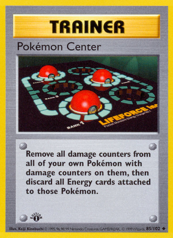 Pokemon Center (85/102) (Shadowless) [Base Set 1st Edition] | Exor Games Bridgewater