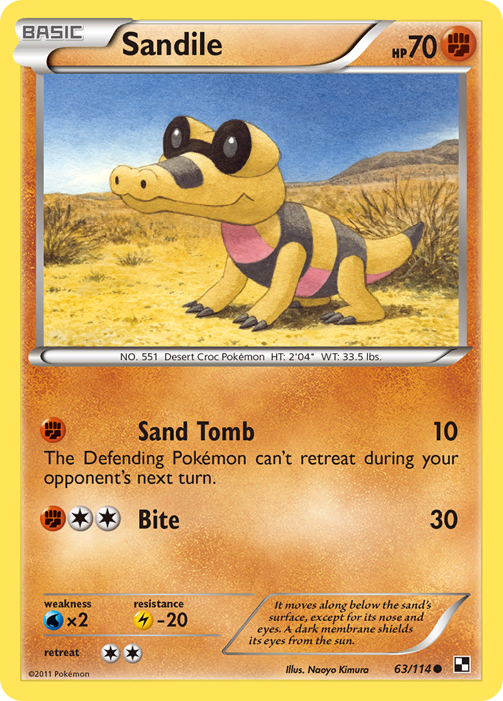 Sandile (63/114) [Black & White: Base Set] | Exor Games Bridgewater