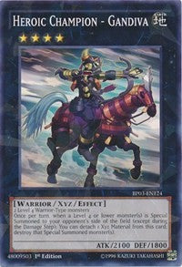 Heroic Champion - Gandiva (Shatterfoil) [BP03-EN124] Rare | Exor Games Bridgewater