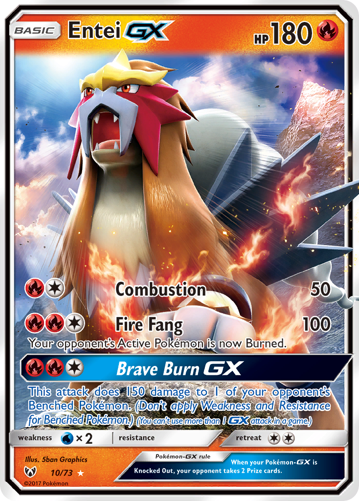 Entei GX (10/73) [Sun & Moon: Shining Legends] | Exor Games Bridgewater