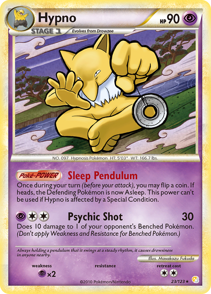 Hypno (23/123) [HeartGold & SoulSilver: Base Set] | Exor Games Bridgewater