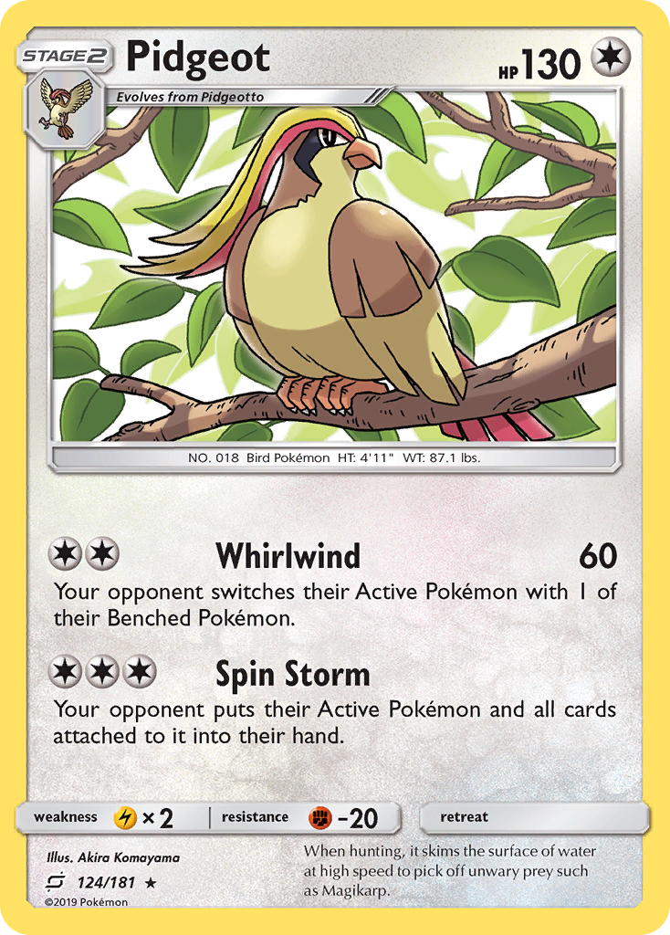 Pidgeot (124/181) [Sun & Moon: Team Up] | Exor Games Bridgewater