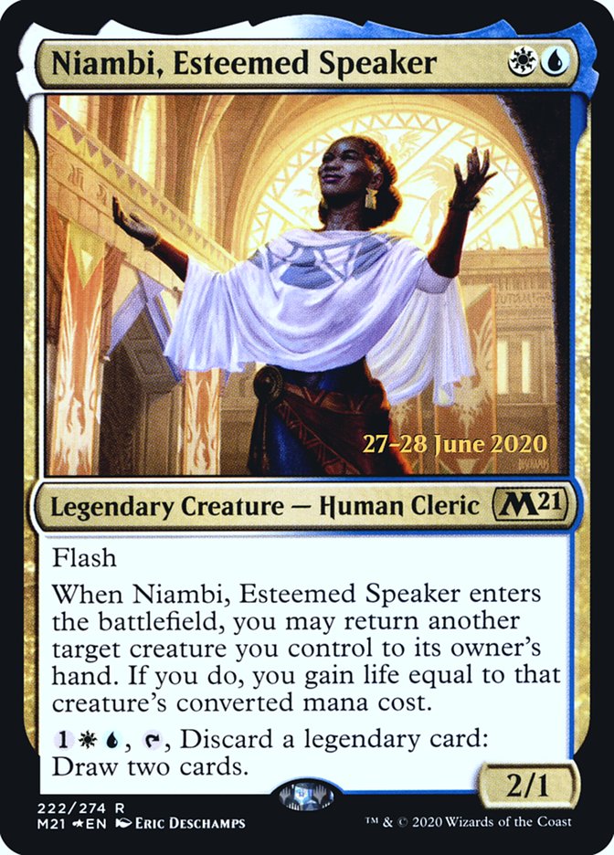 Niambi, Esteemed Speaker  [Core Set 2021 Prerelease Promos] | Exor Games Bridgewater