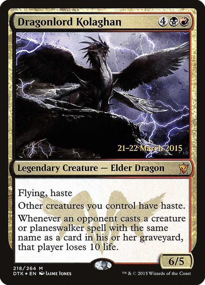 Dragonlord Kolaghan  [Dragons of Tarkir Prerelease Promos] | Exor Games Bridgewater